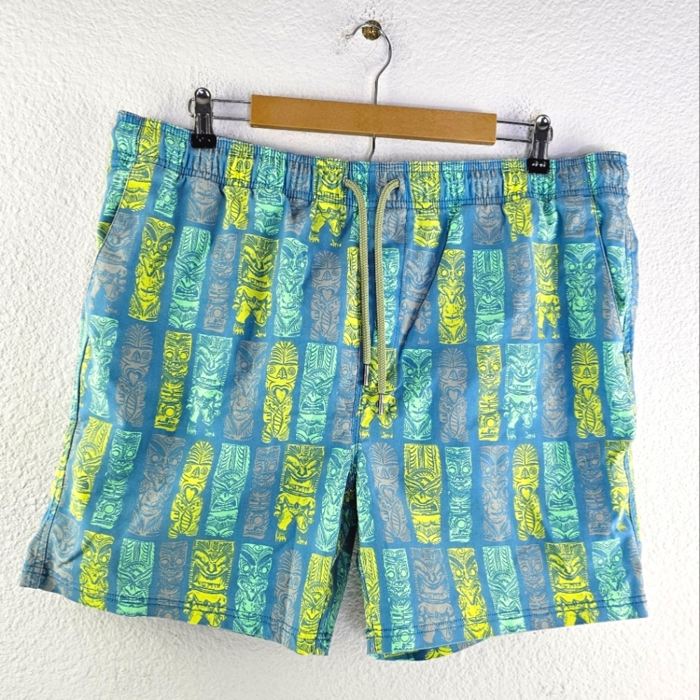 Rowdy Gentlman Tiki Luau Swim Trunk Shorts XXL
